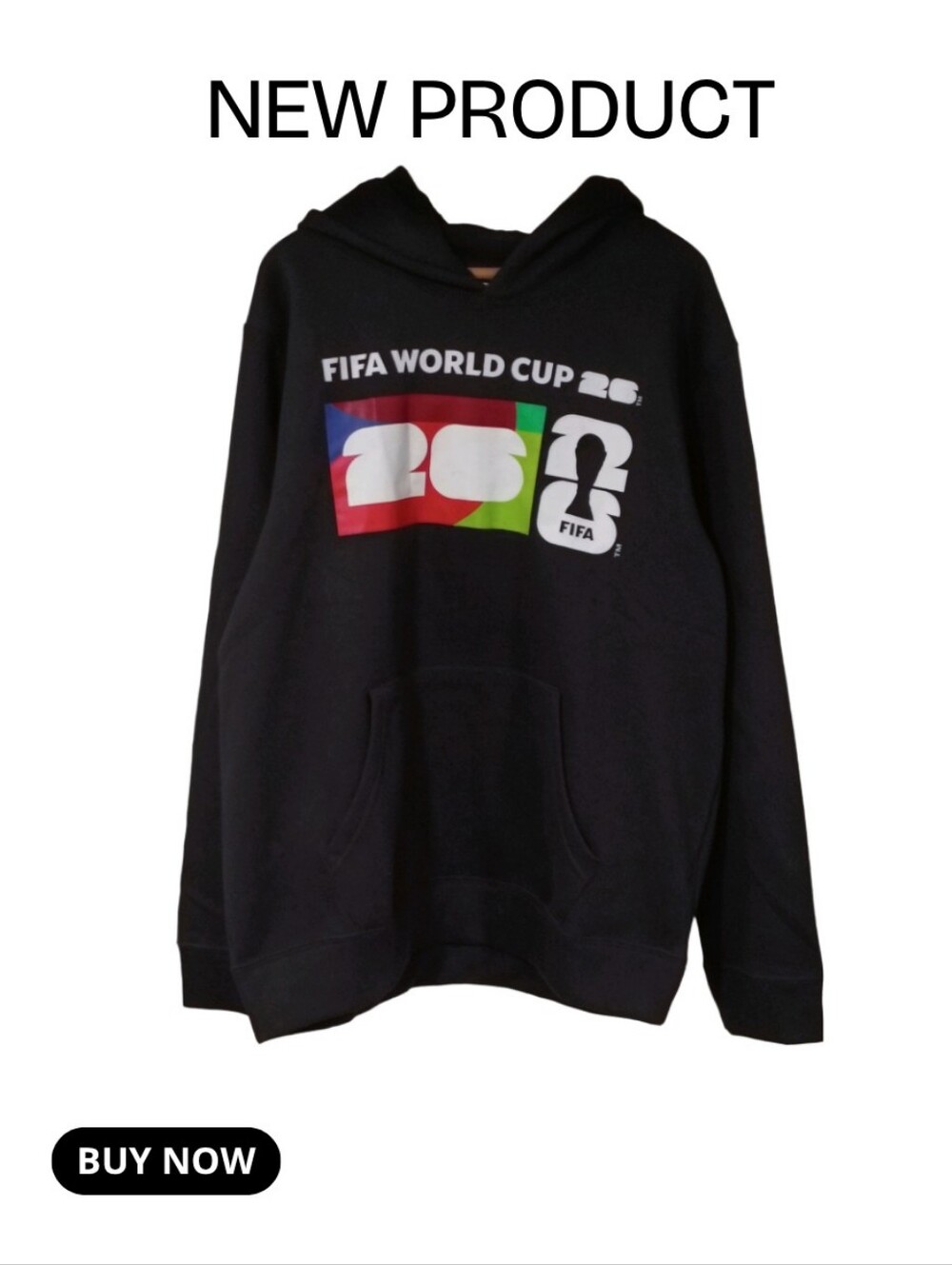 NEW Official FIFA World Cup 2026 Black Hoodie